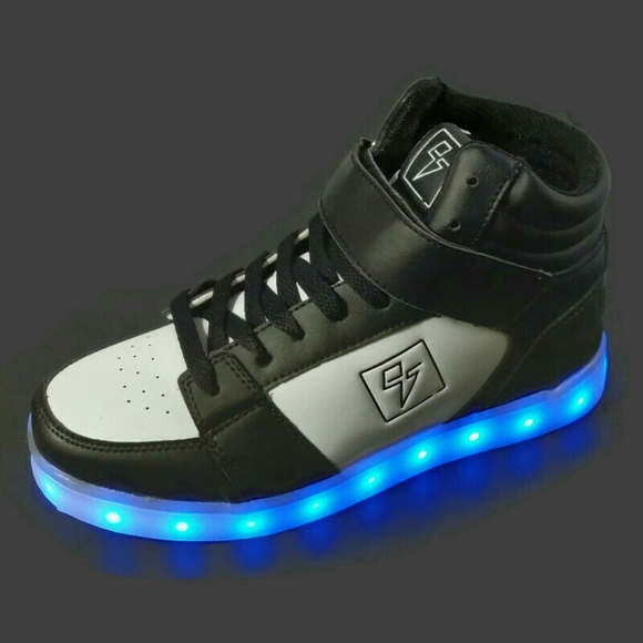 Electric Styles LED Women's High Top Light Up Glow Sneaker Shoes EDM Rave - Picture 8 of 11